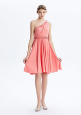 Coral Pink Midi Convertible Infinity Dress