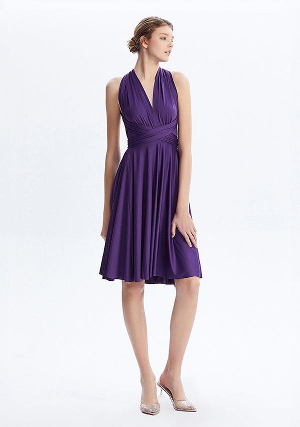 Purple Midi Convertible Infinity Dress