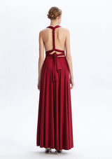 Burgundy Maxi Convertible Infinity Dress - INFIWING
