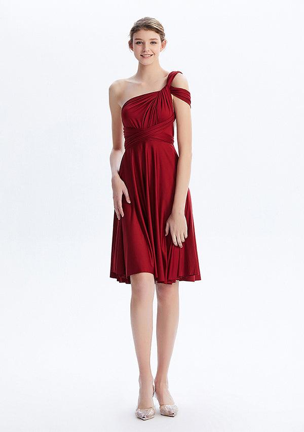 Burgundy Midi Convertible Infinity Dress - INFIWING